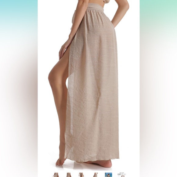 Sand colored beach cover up one size - Picture 3 of 3